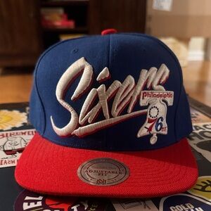 Mitchell & Ness Philadelphia 76ers Hardwood Classics Snapback Hat Adjustable